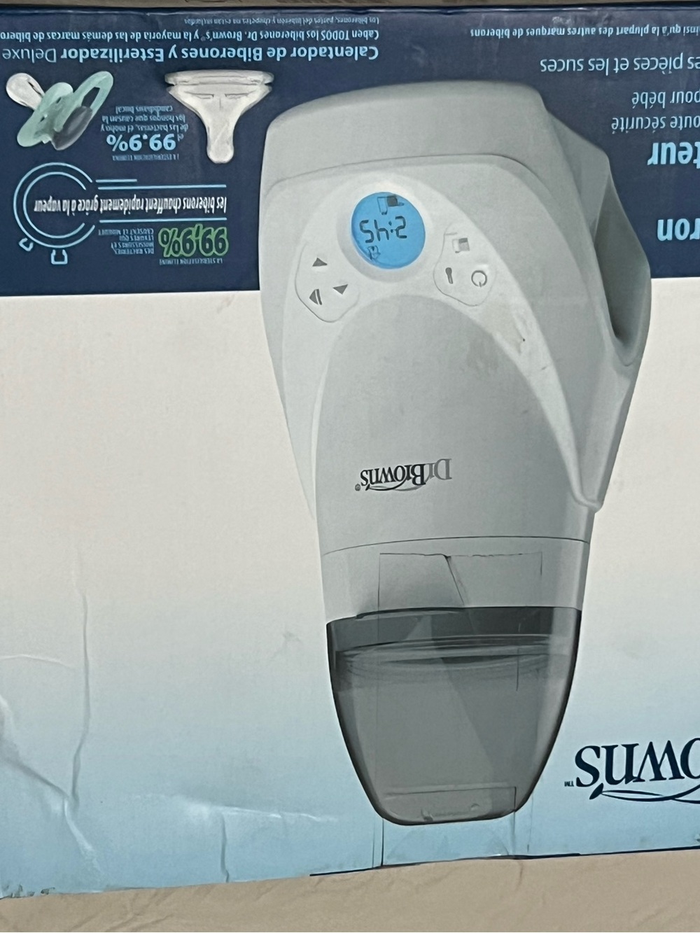 Dr. Brown's White Electric Bottle Sterilizer with Digital Timer